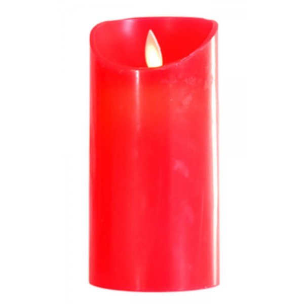 Χριστουγεννιάτικο Διακοσμητικό Κερί Κόκκινο, με LED (15cm)